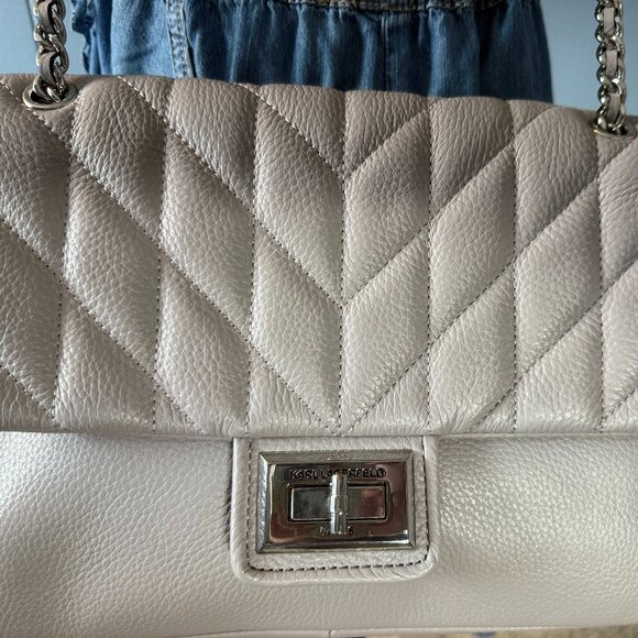 Karl Lagerfeld Chain Shoulder/Crossbody Bag - Picture 3 of 9